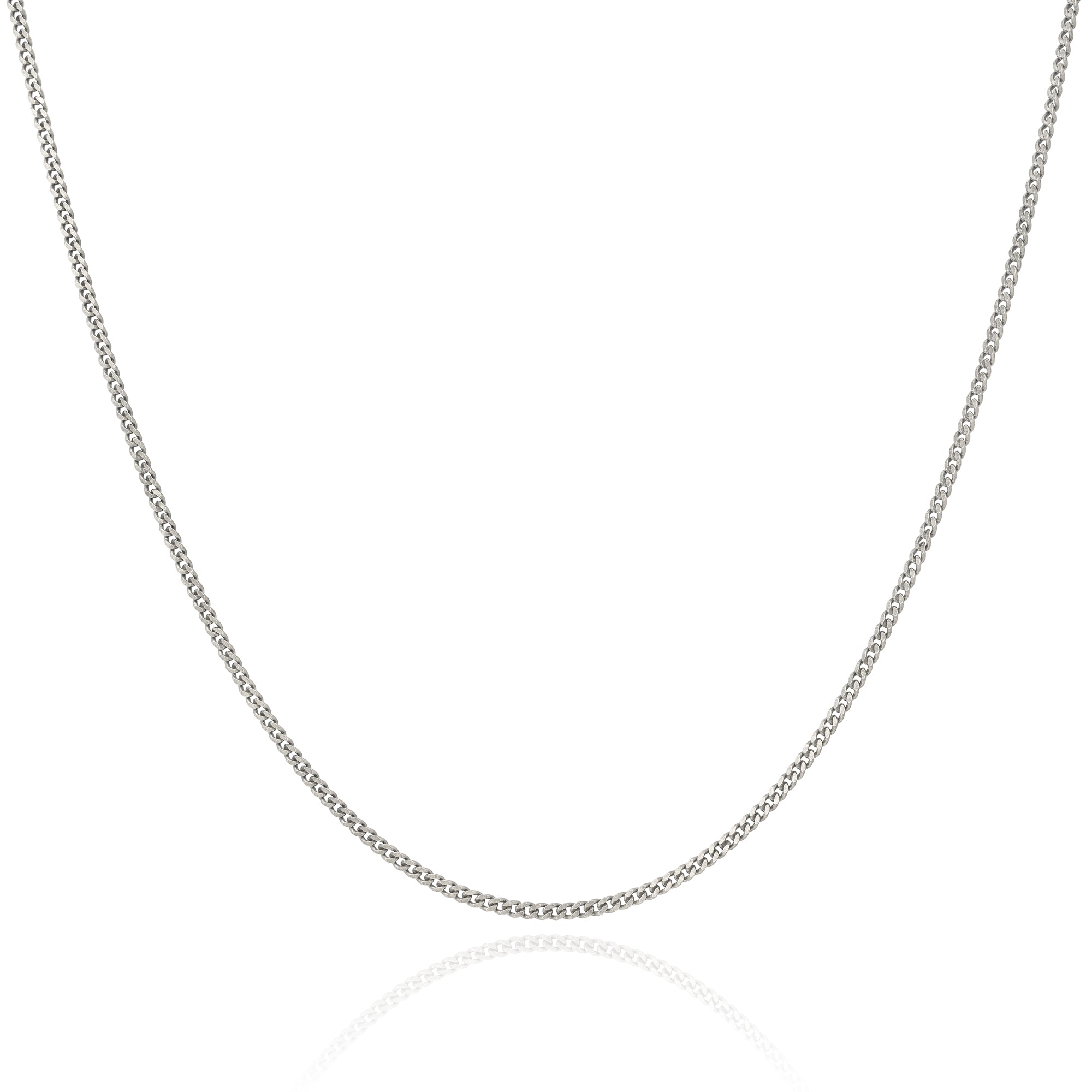 2mm curb chain in 925 sterling silver by statement collective