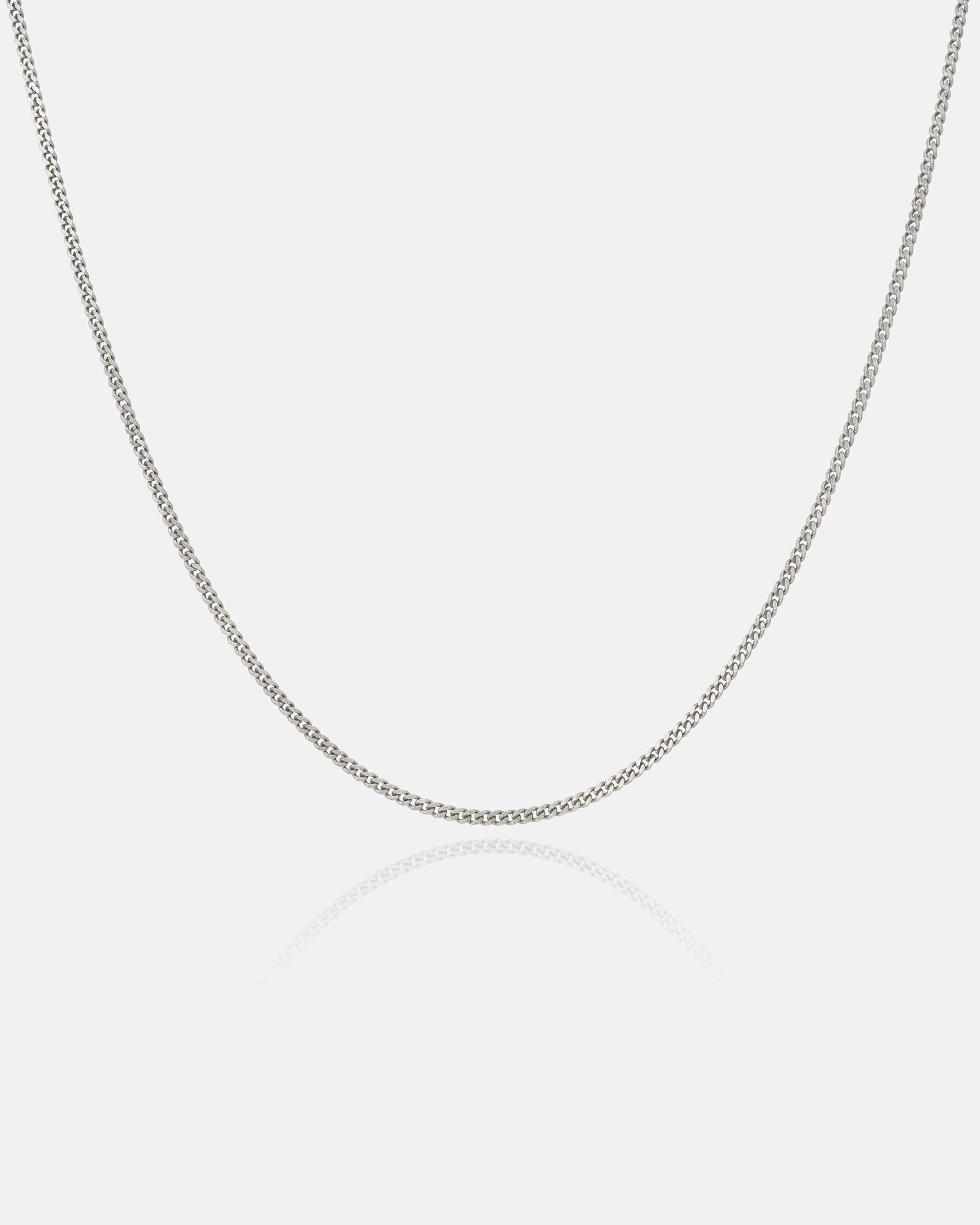 2mm curb chain in 925 sterling silver by statement collective