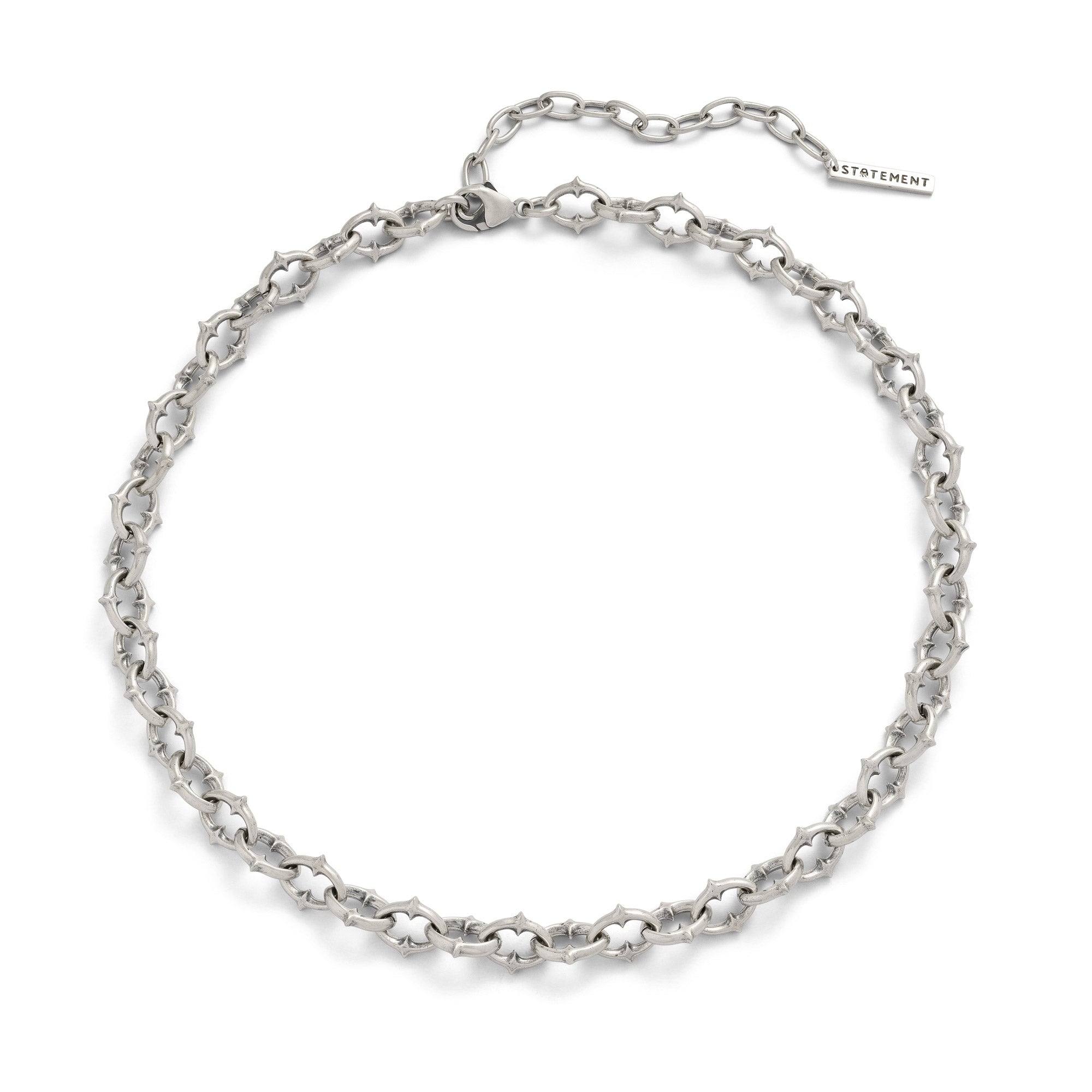 medieval spiked chain in 925 sterling silver by statement collective