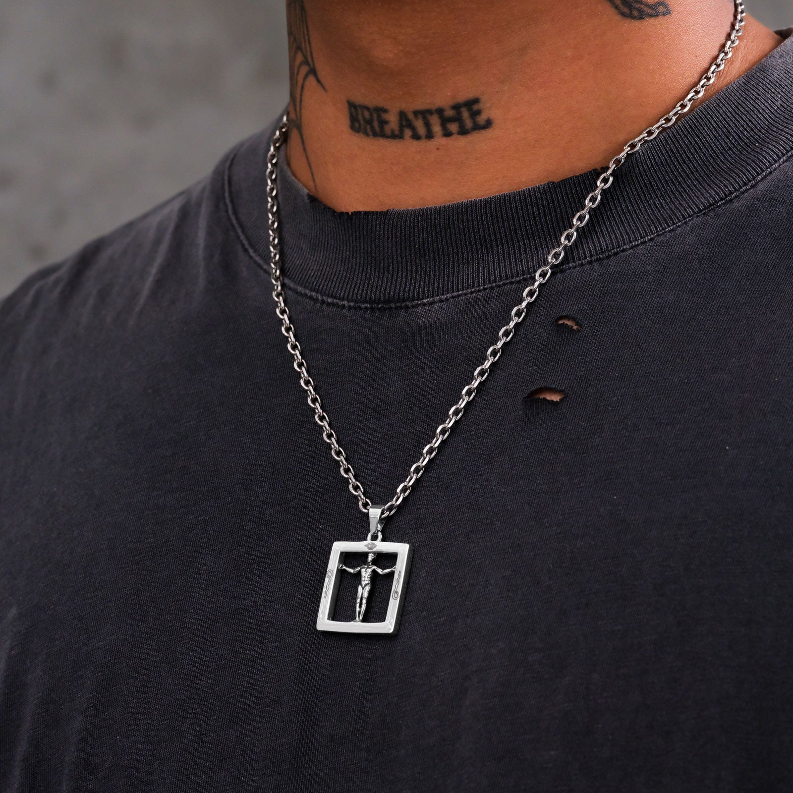 Symbolic pendant choker necklace