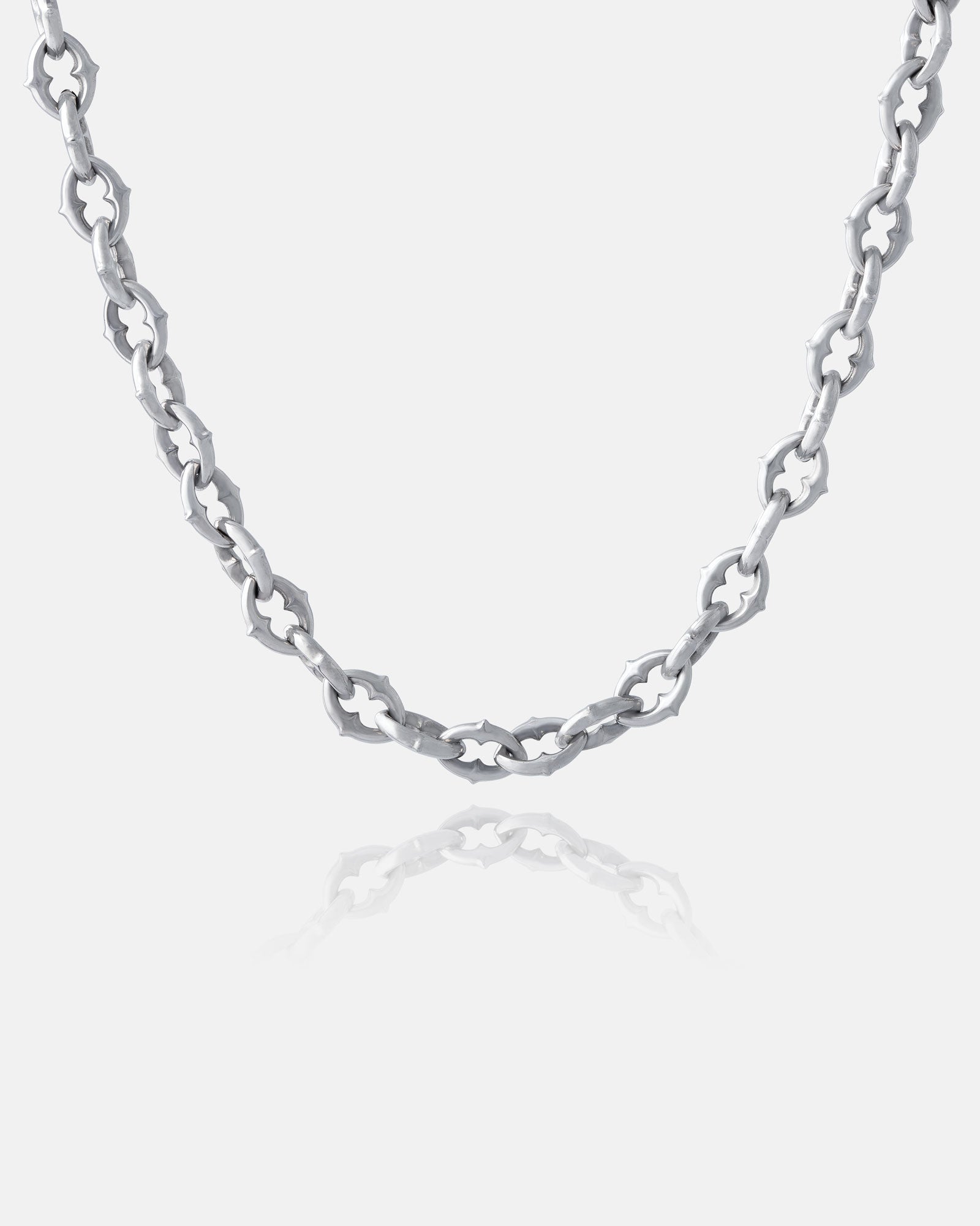 Gothic Spike Chain Necklace silver by statement collective