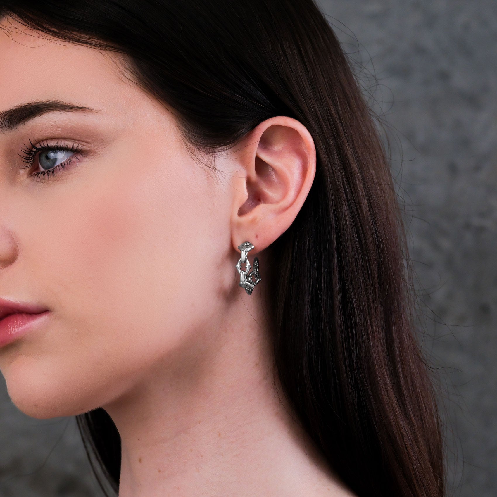 Gothic and punk chain earrings