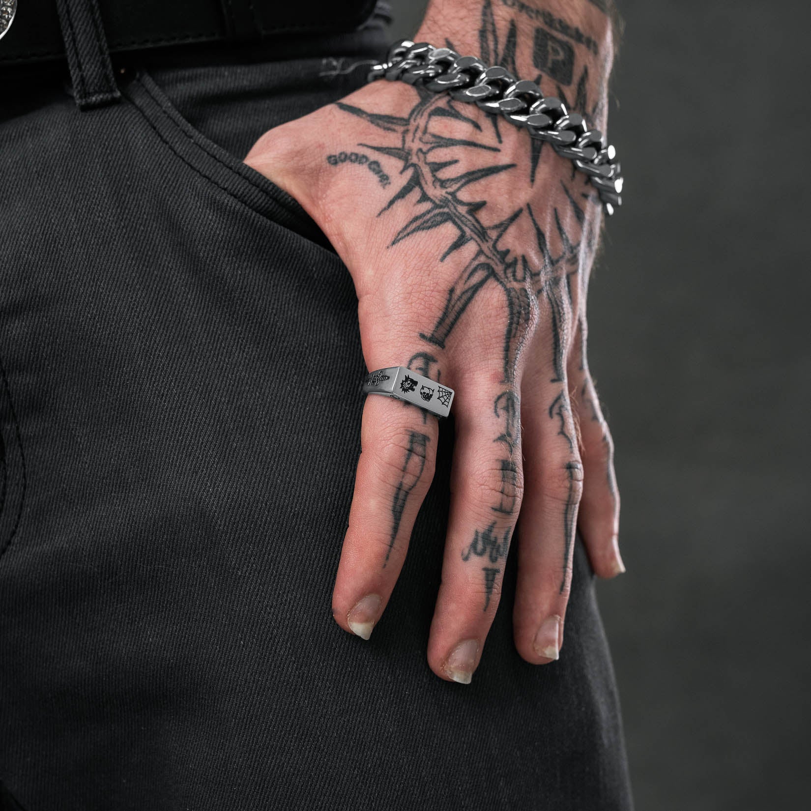 signet ring with tattoo flash designs by statement