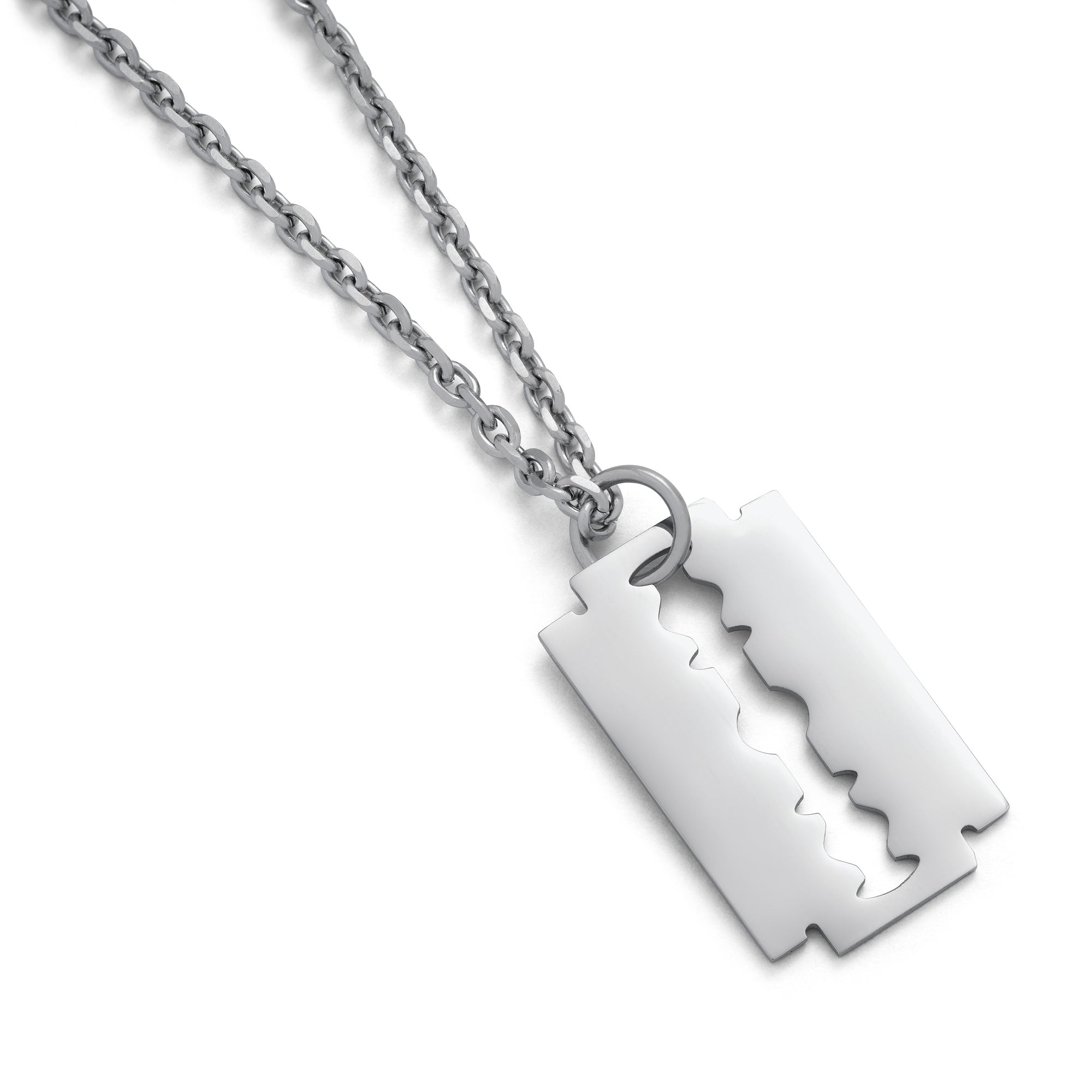 Stainless Steel Razorblade Pendant By Statement Collective