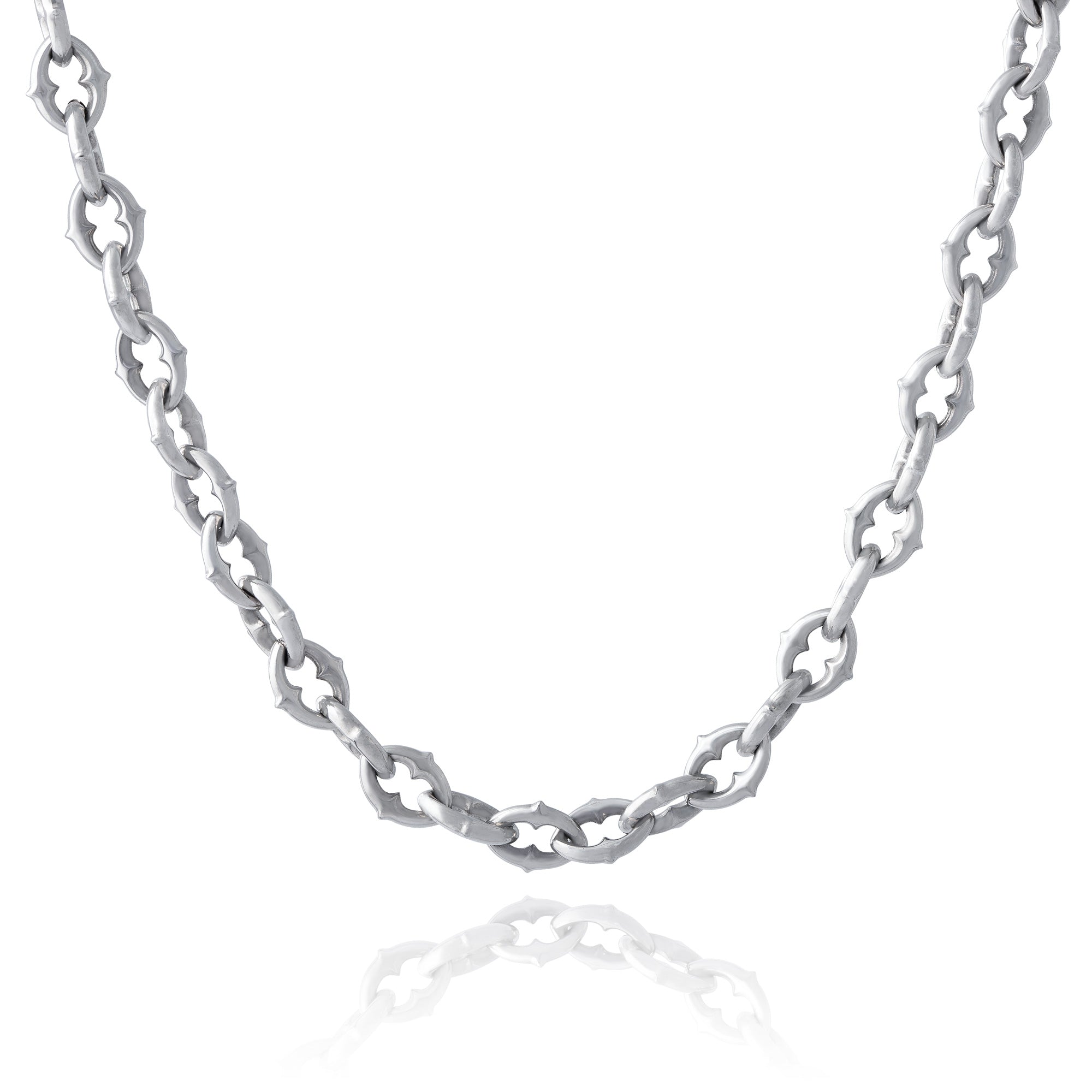 Gothic Spike Chain Necklace silver by statement collective