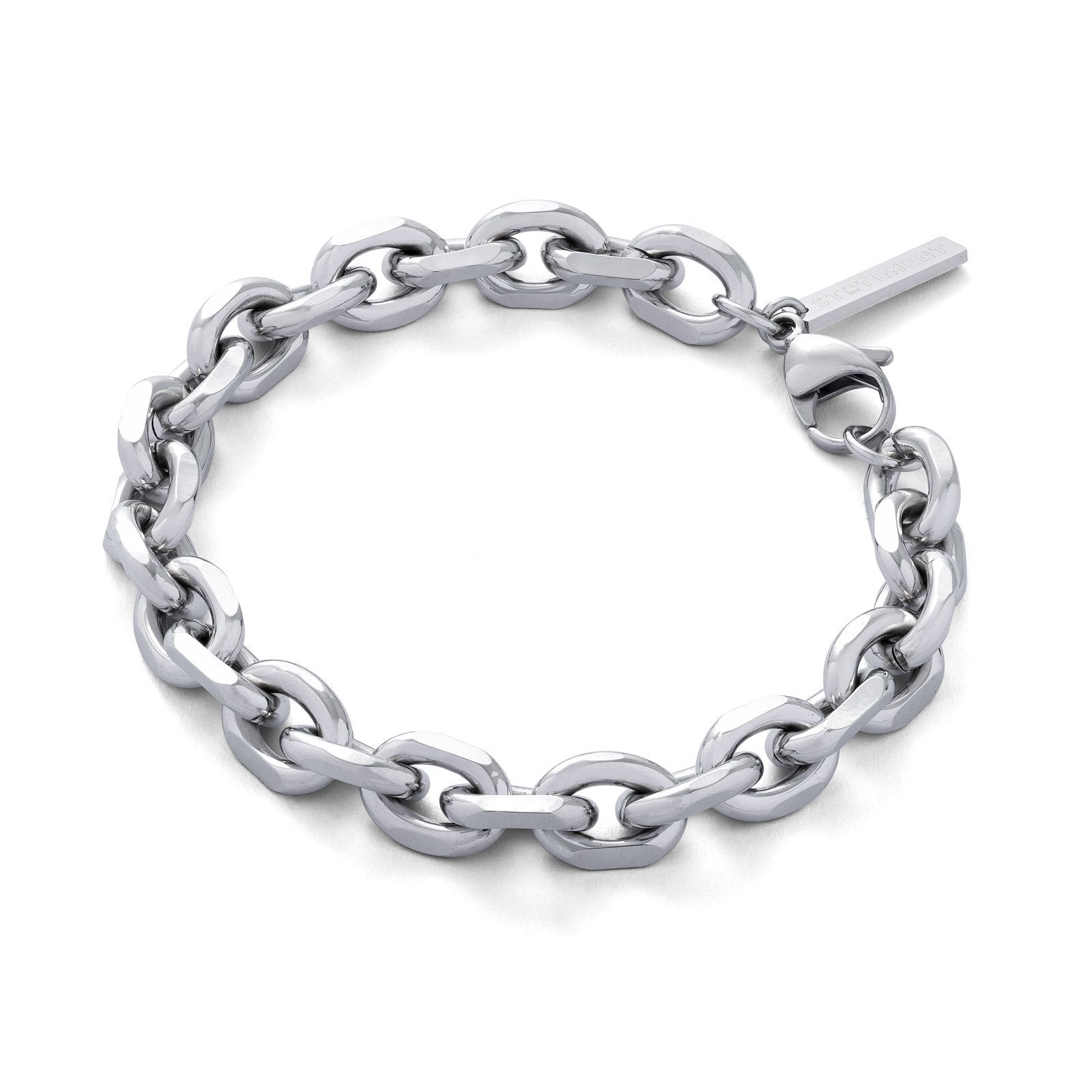 10mm cable chain bracelet on white background by statement collective