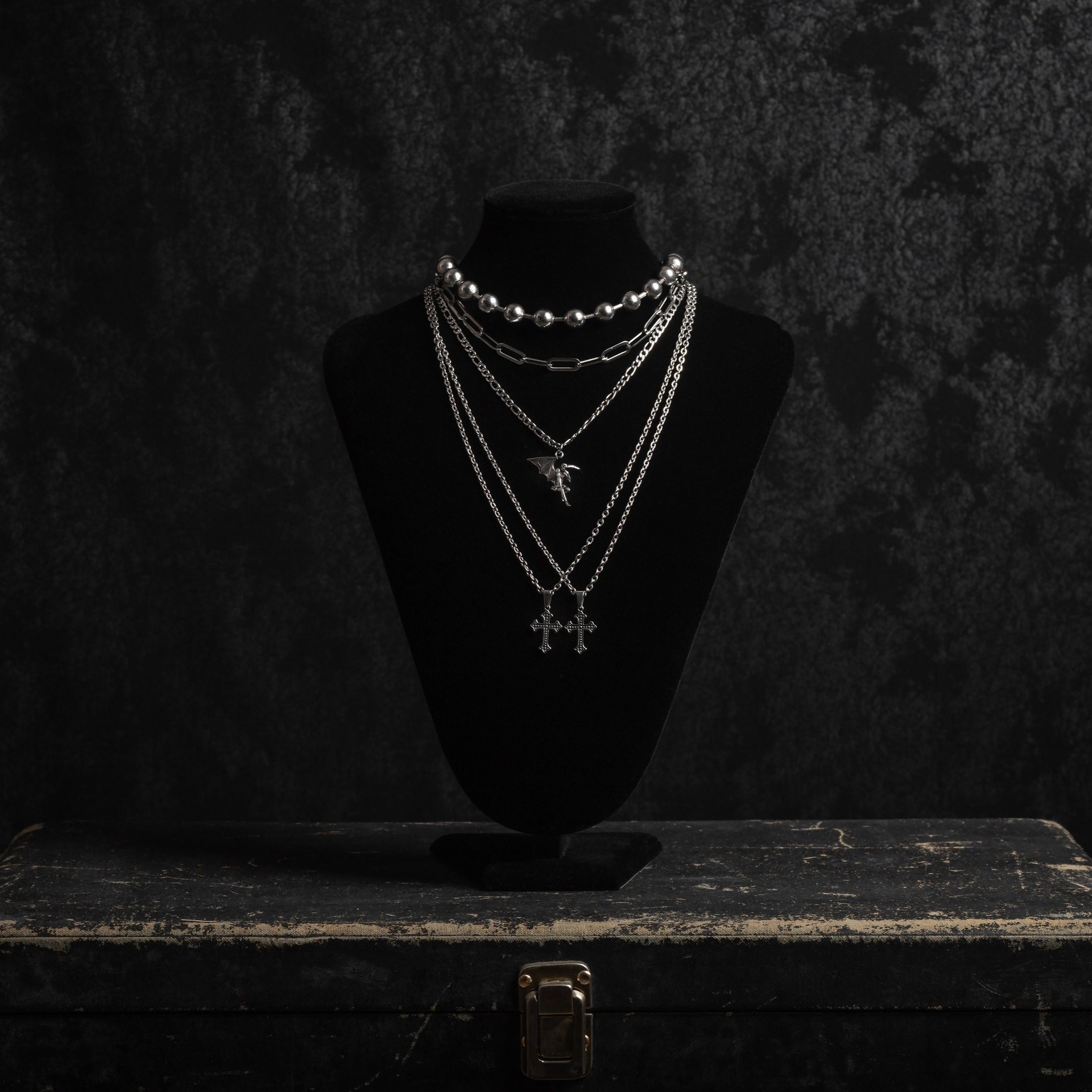 Mirrored Mens Necklace Stack by Statement Collective_03