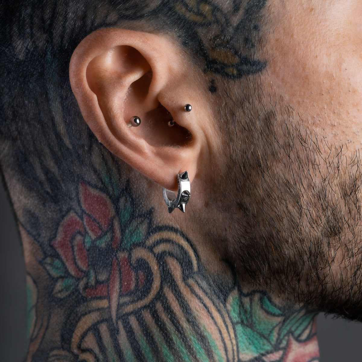 Spiked Hoop Earrings Earrings STATEMENT