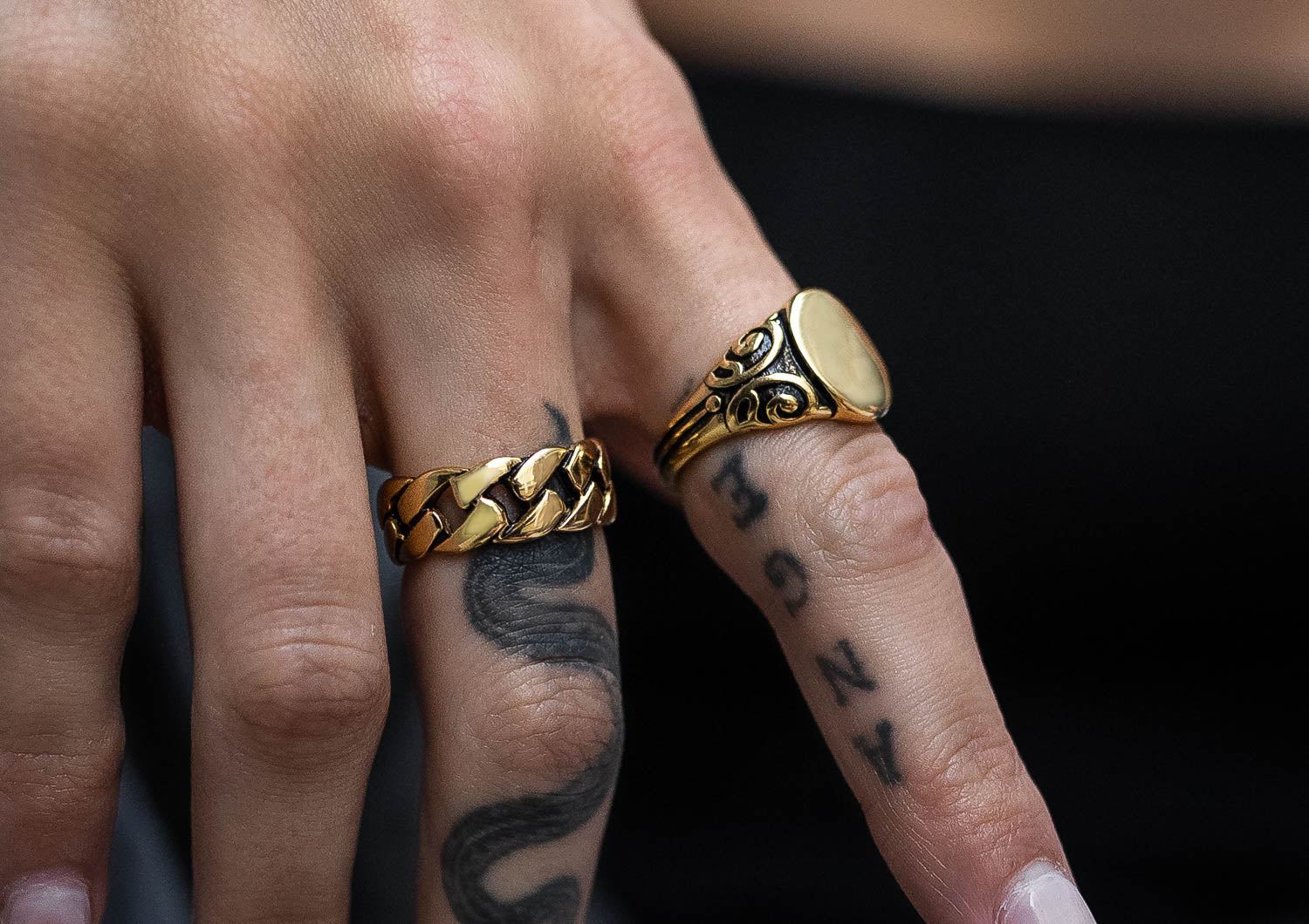 Gold Rings Unisex By Statement Collective