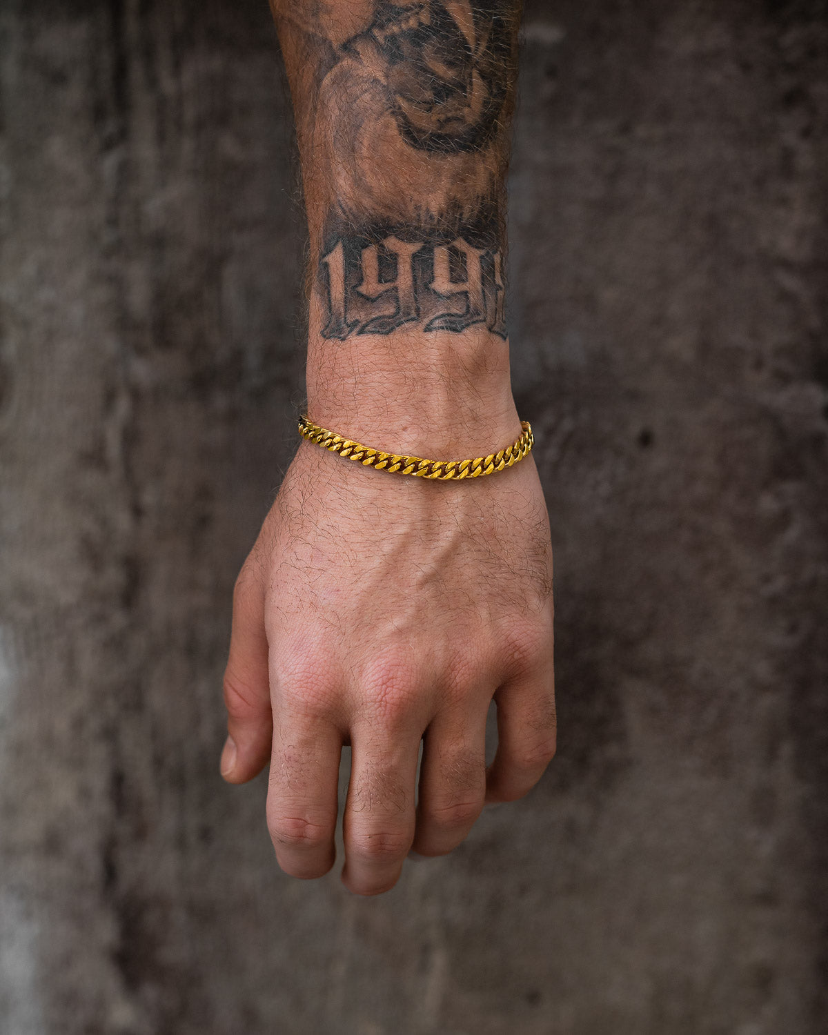 mens gold bracelet by statement collective