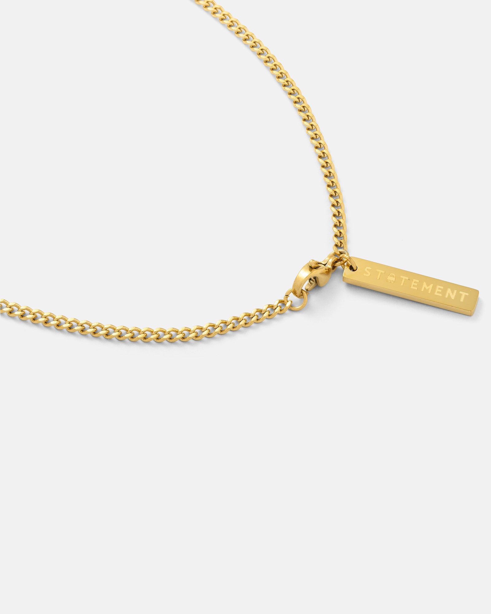 Dainty gold cuban chain with tag