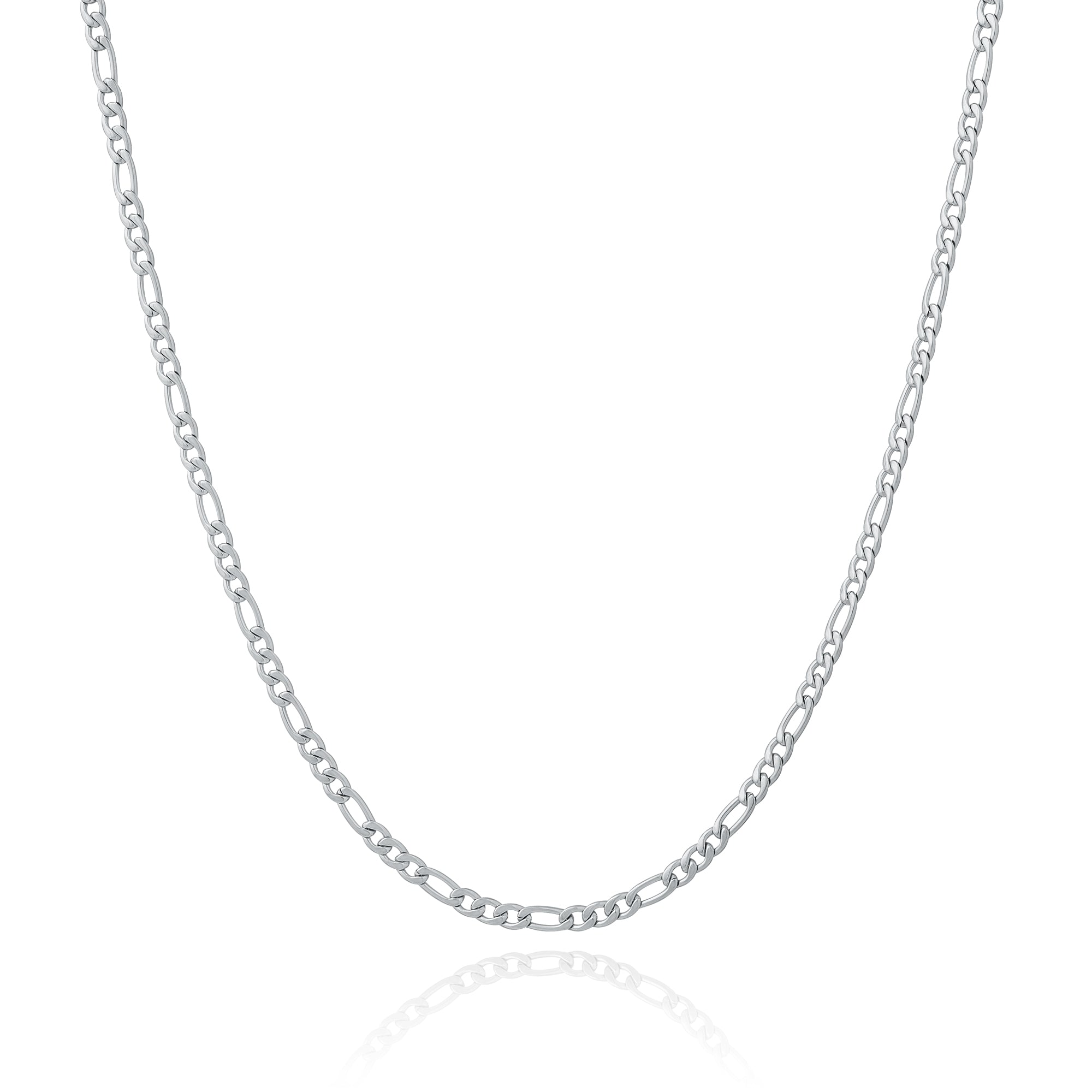 thin figaro chain necklace mens
