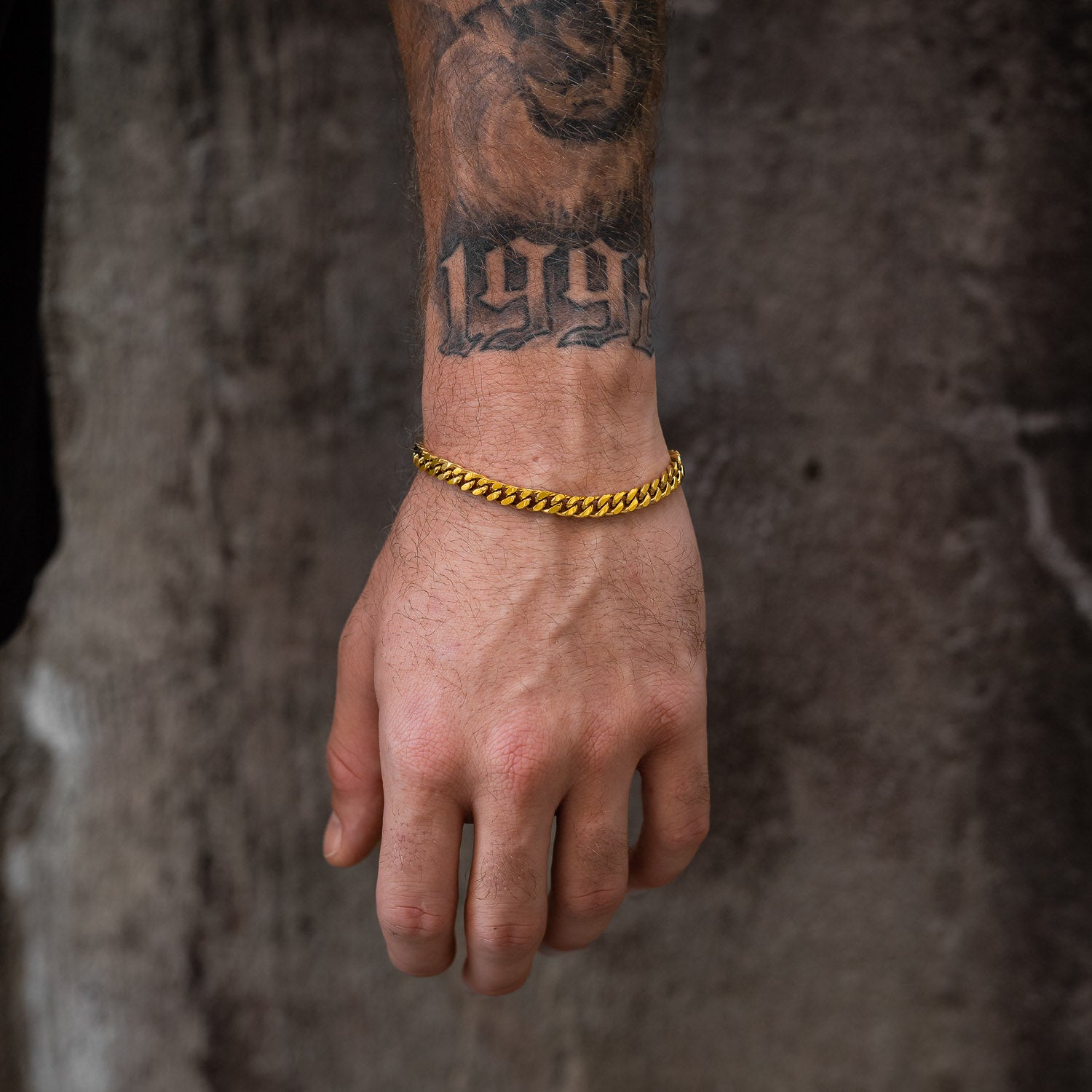 6mm gold cuban link bracelet for men by statement