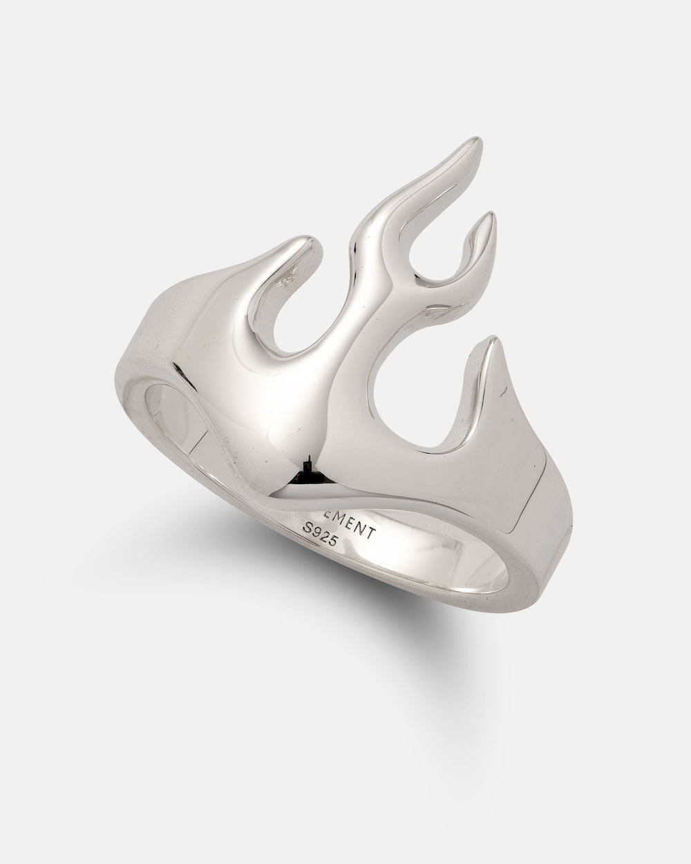 Stunning 925 Sterling Silver Flame Ring By Statement Collective