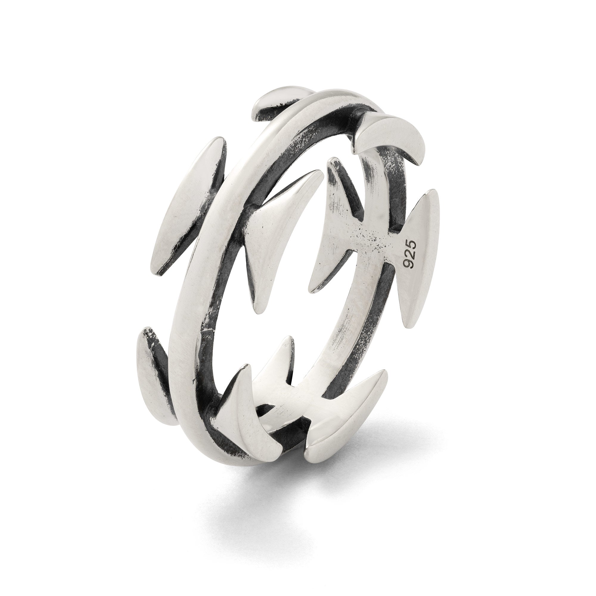 razorwire band ring with 925 hallmark inside by statement collective
