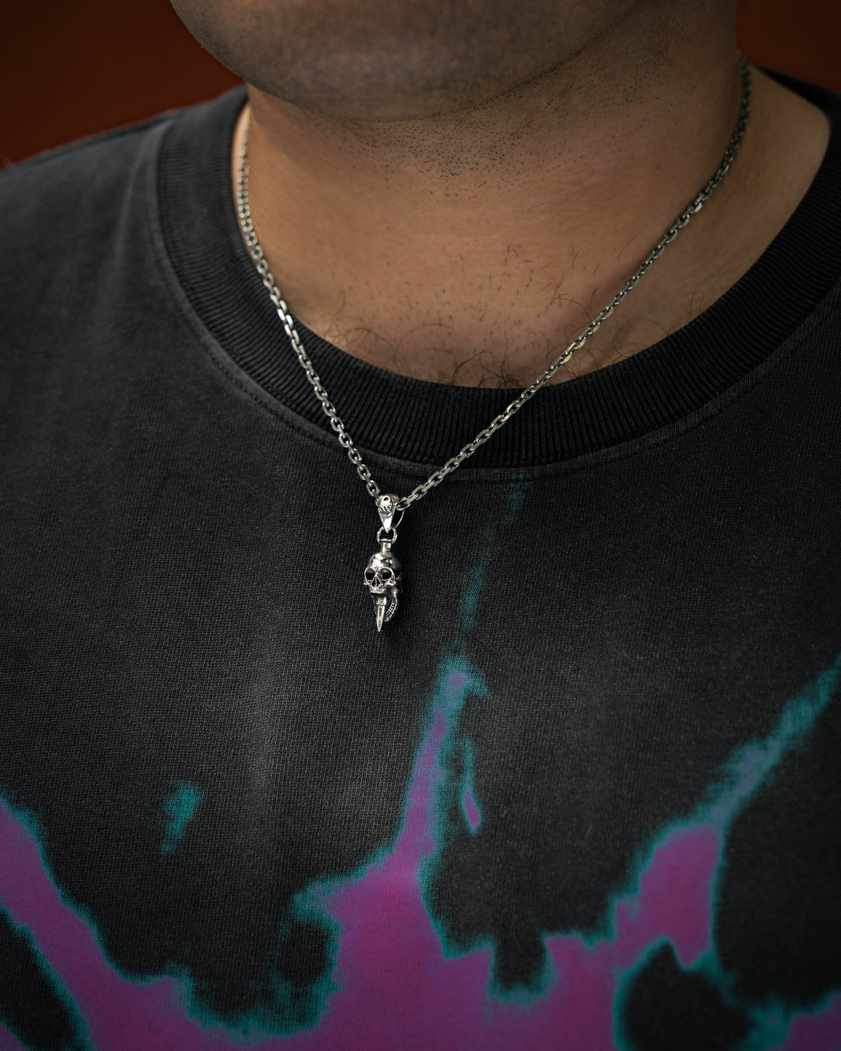 925 silver mini bite the bullet pendant by statement collective