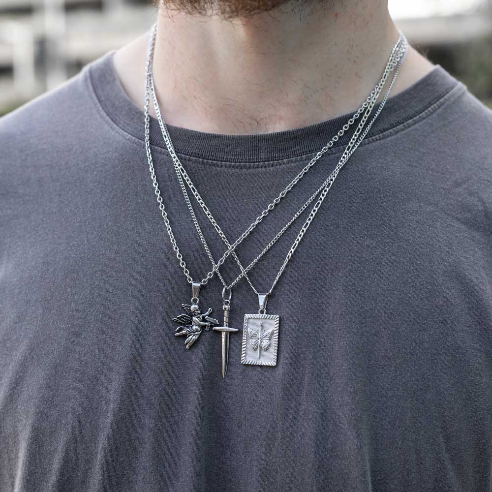 Silver Tone Lock Necklace by Statement Collective