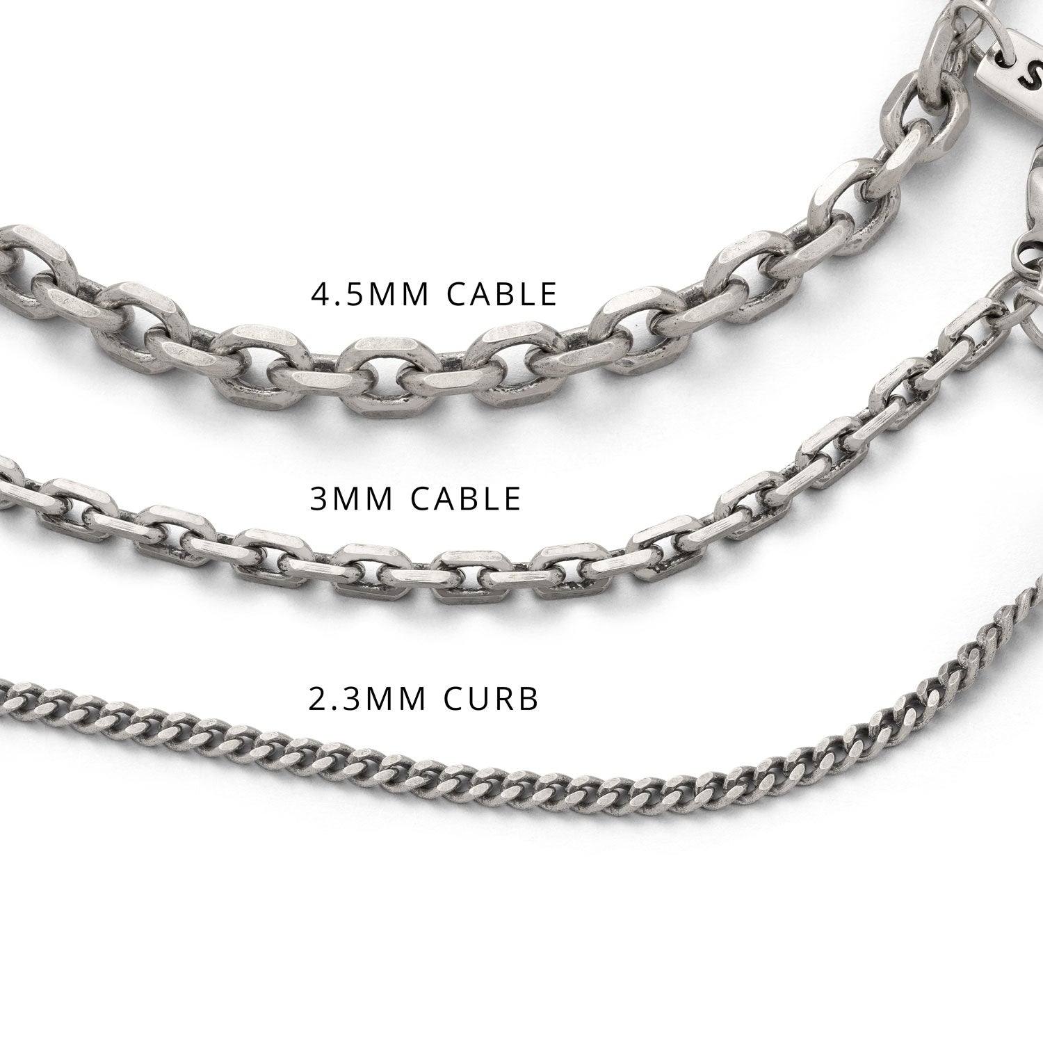 sterling silver chain options for pendant necklaces by statement
