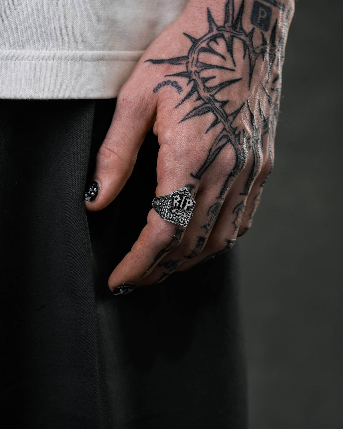 Gothic Gravestone Ring in 316L Stainless Steel By Statement Collective
