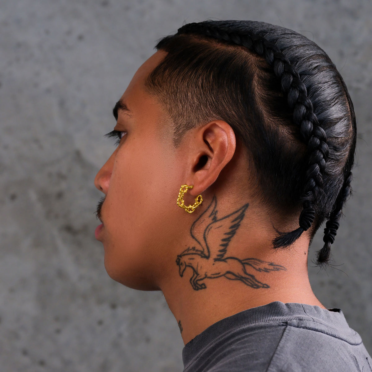 Men&#39;s gold hip hop jewellery earrings