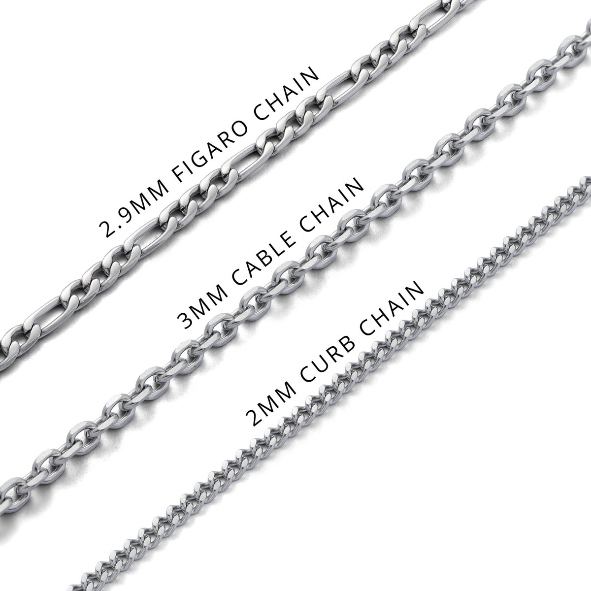 chain types options for pendants by statement collective