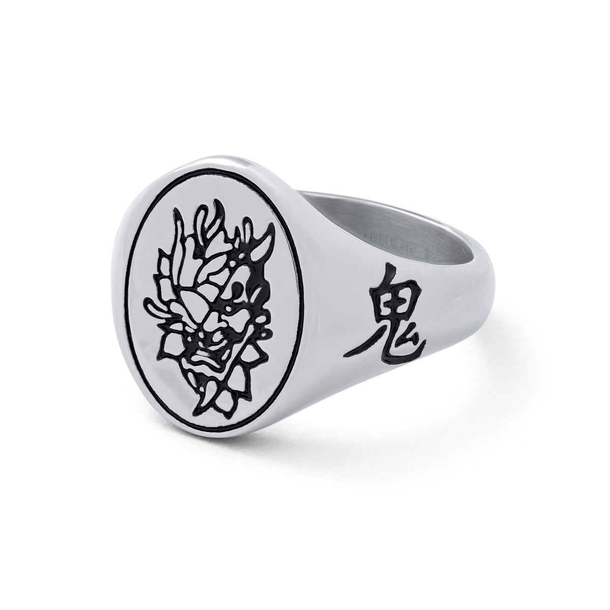 Silver Japanese Signet Ring By Statement Collective