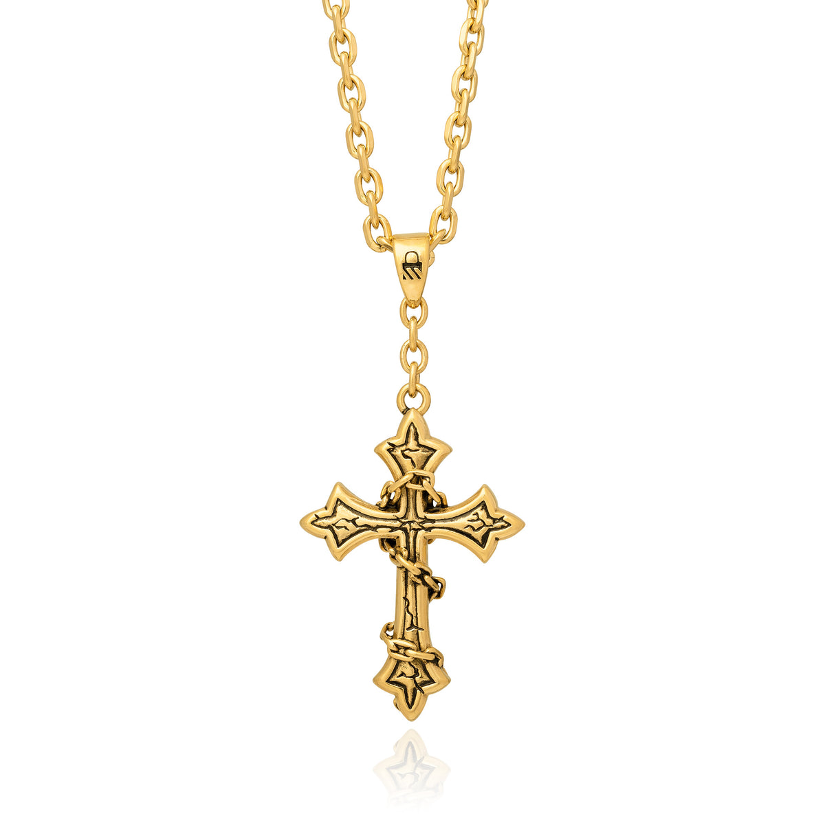 cross pendant necklace in 18k gold