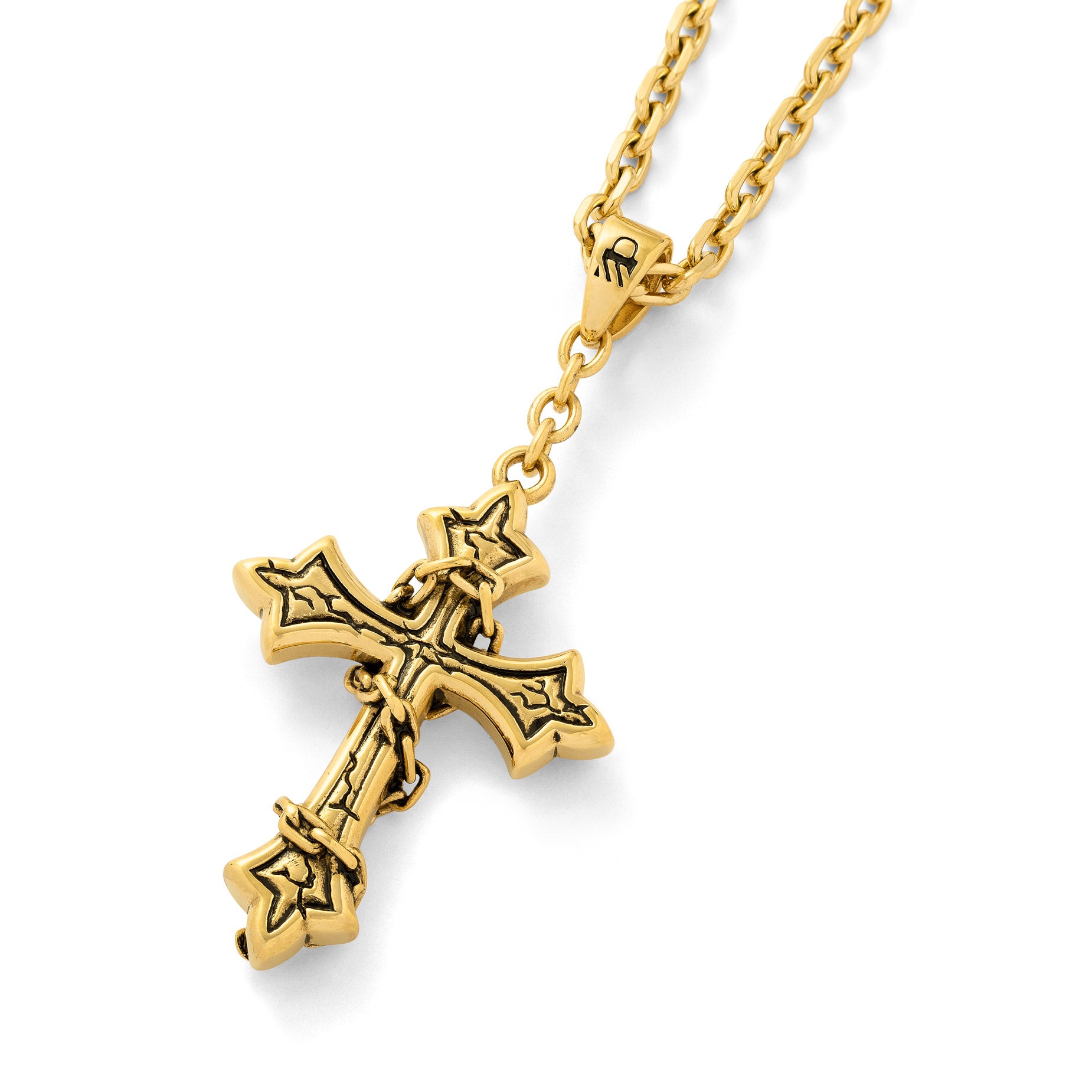 large gold cross necklace pendant by statement