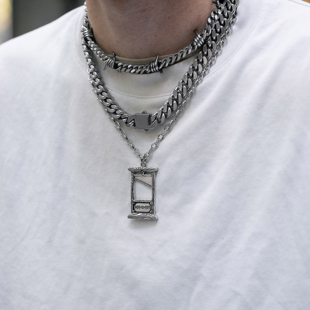 guillotine necklace pendant mens by statement