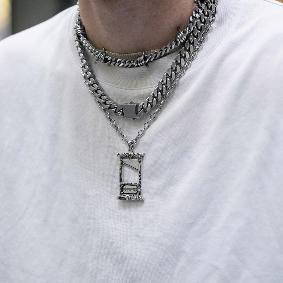 guillotine necklace pendant mens by statement