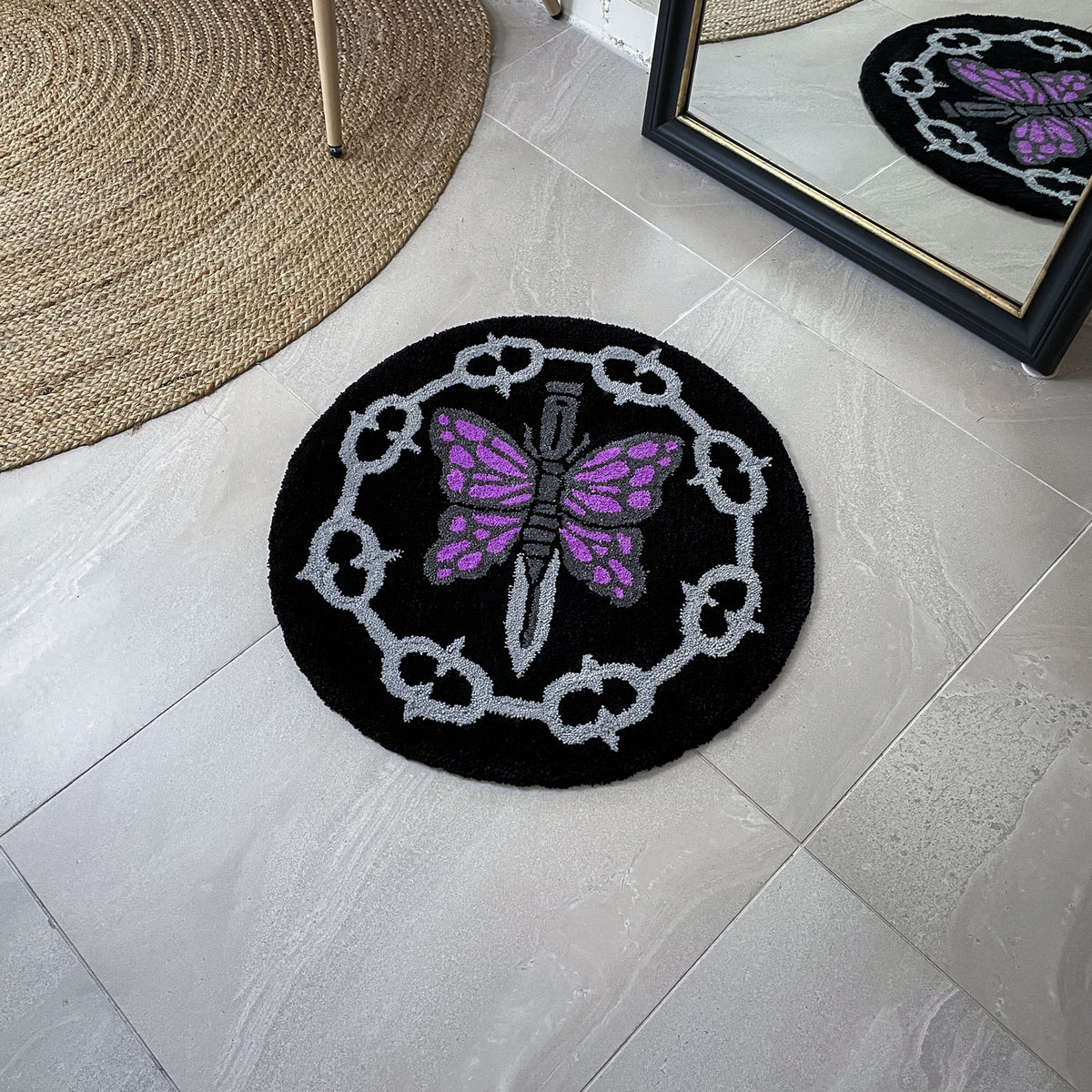 butterfly home floor rug by statement collective