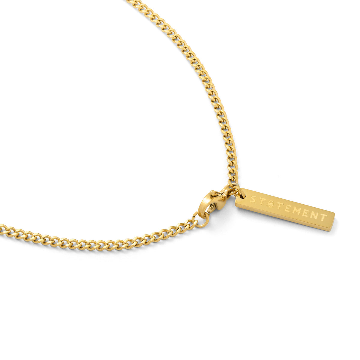 Dainty gold cuban chain with tag