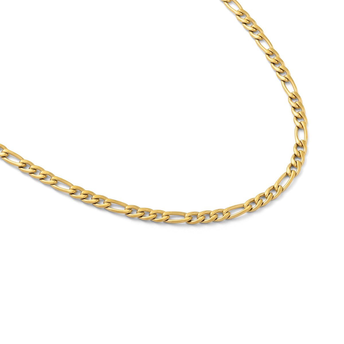Thin Figaro link necklace in gold
