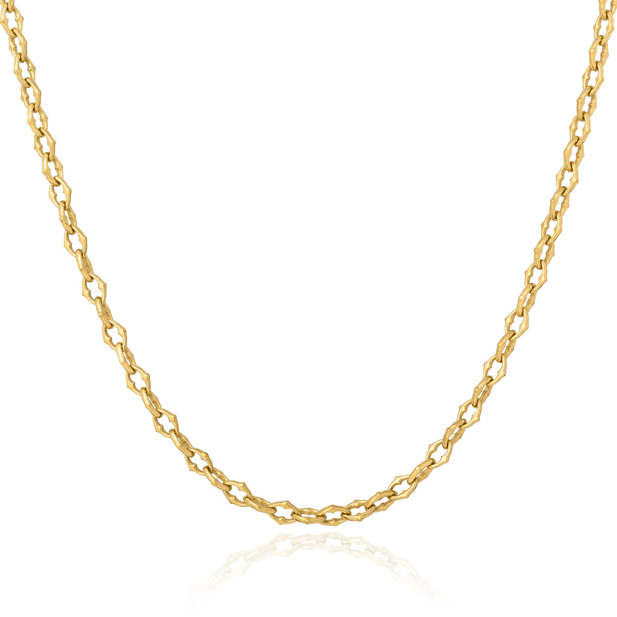 Golden spikey chain link necklace
