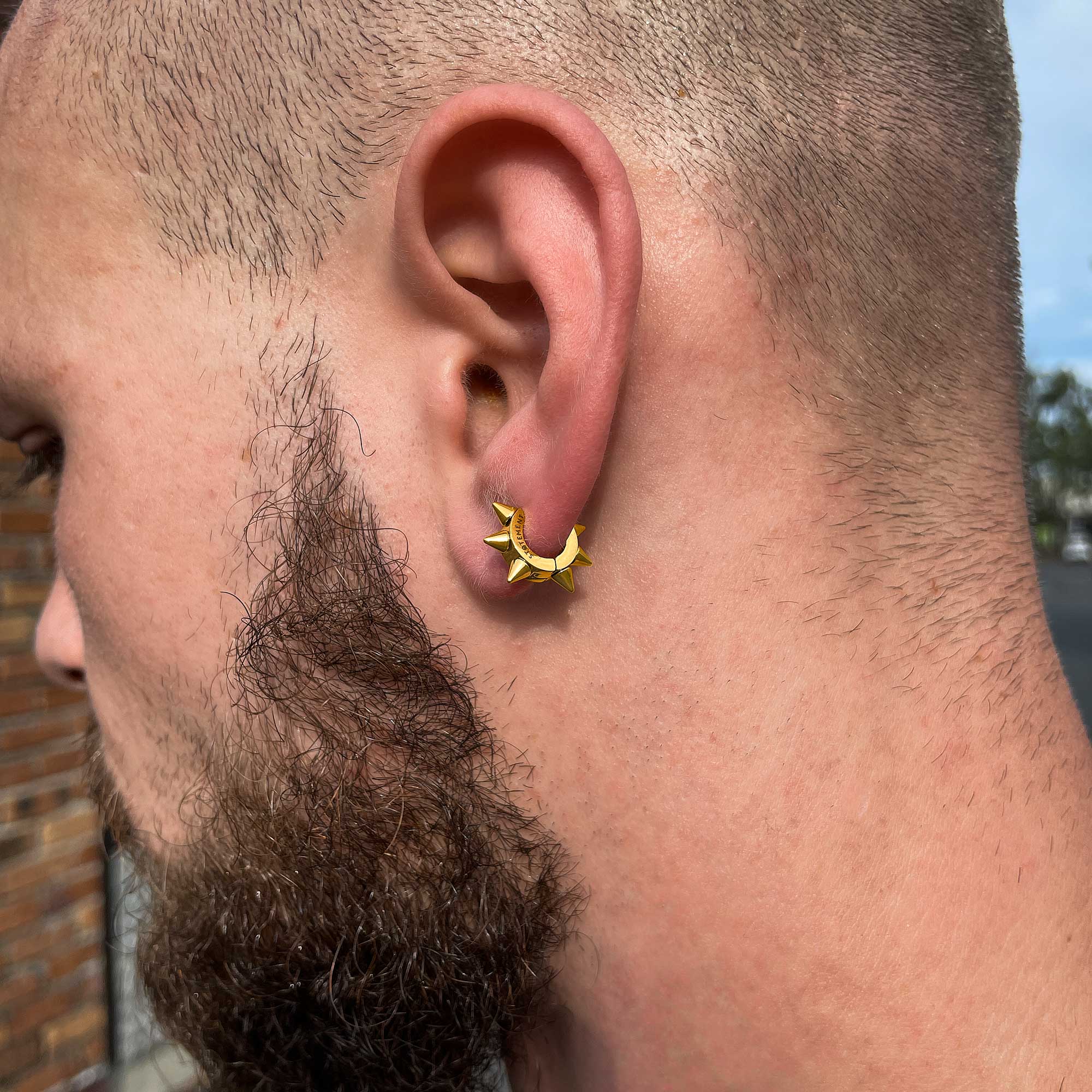 Unisex gold hoop earrings hotsell