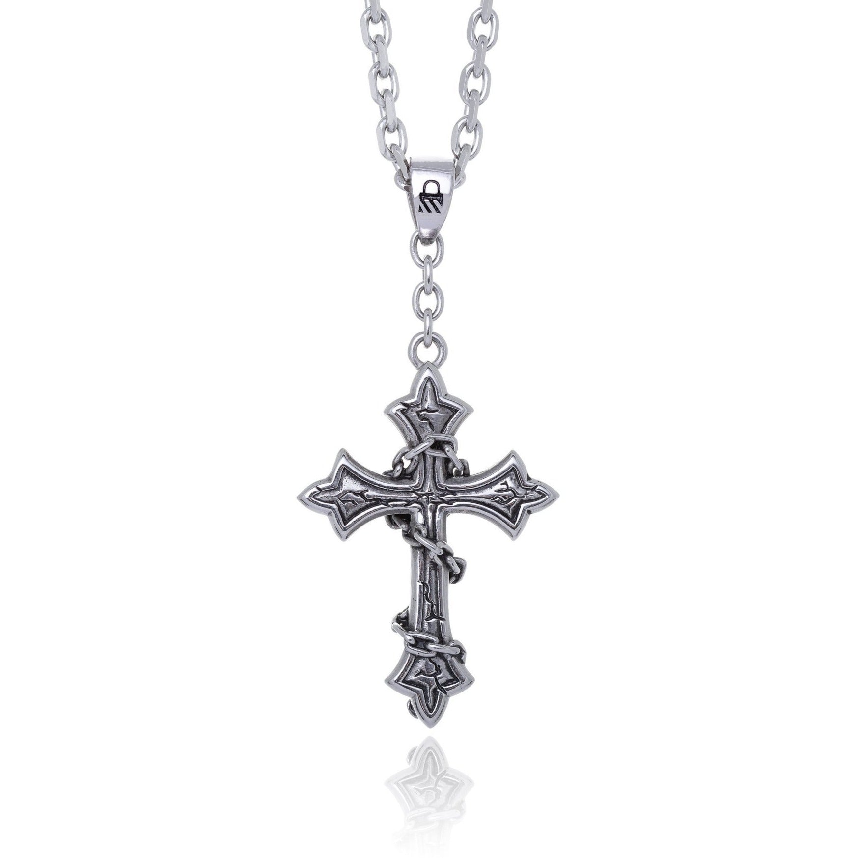 Chained Cross Pendant Necklace Accessories STATEMENT 