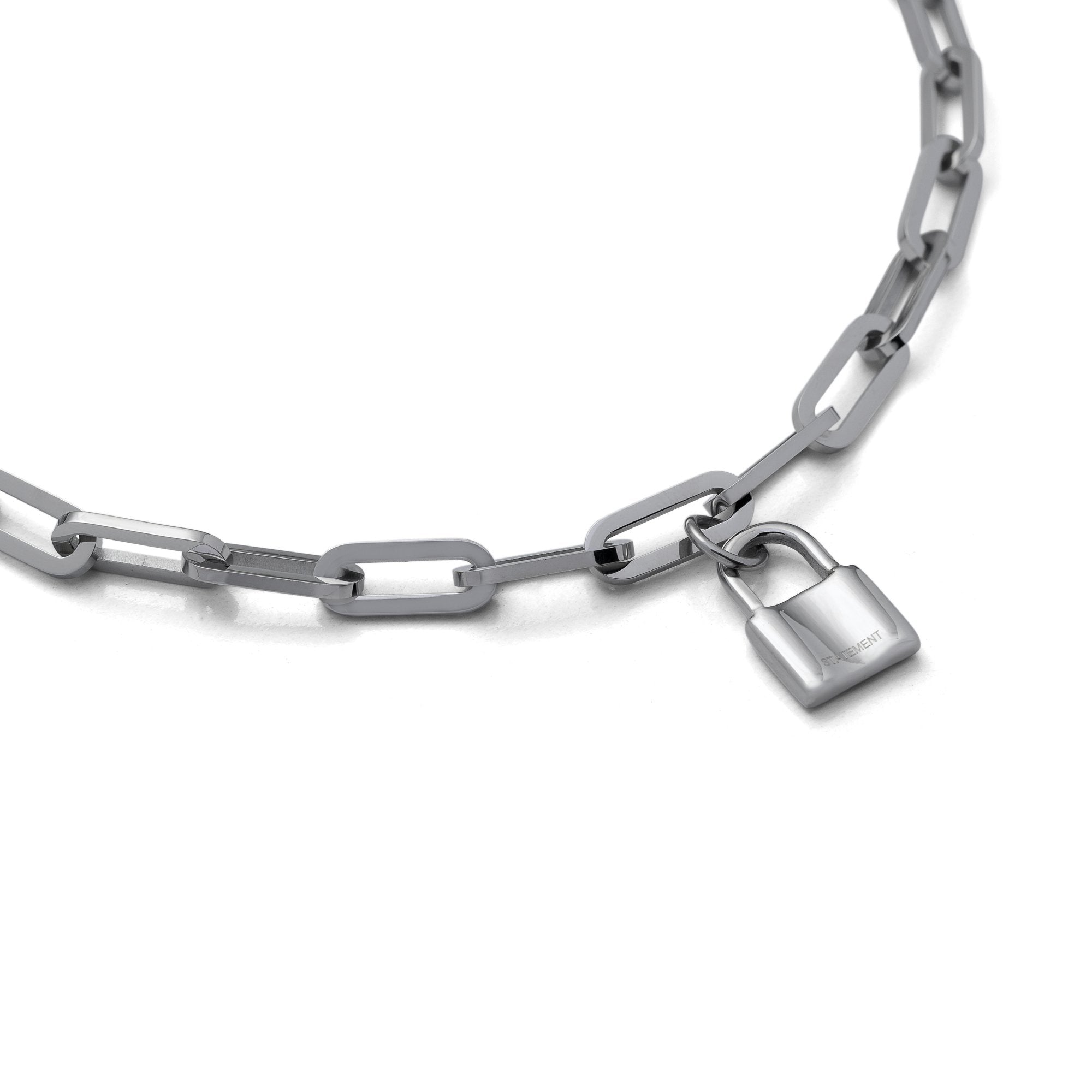 Dainty Paperclip Choker Chain Necklace With Pendants_03