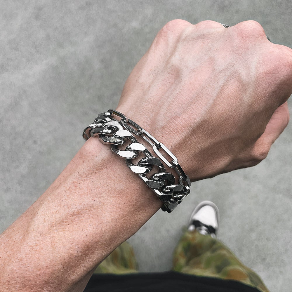 Cuban Link Cluster Bracelet Accessories STATEMENT 