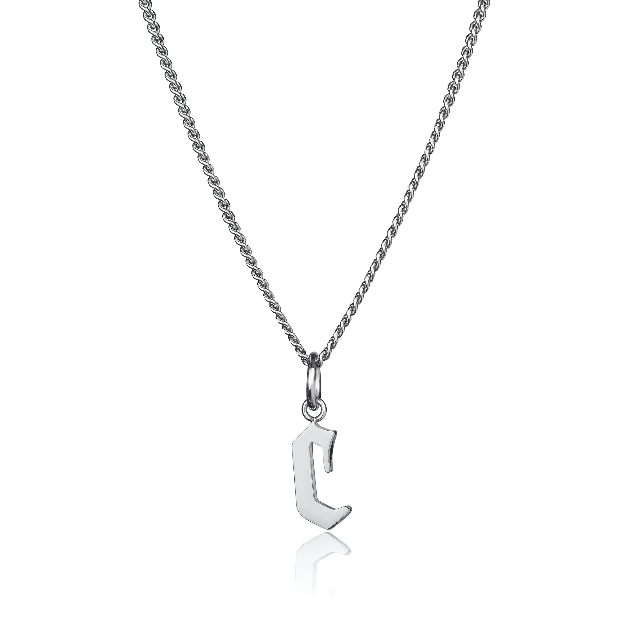 Custom Initial Letter Pendant Necklace-1