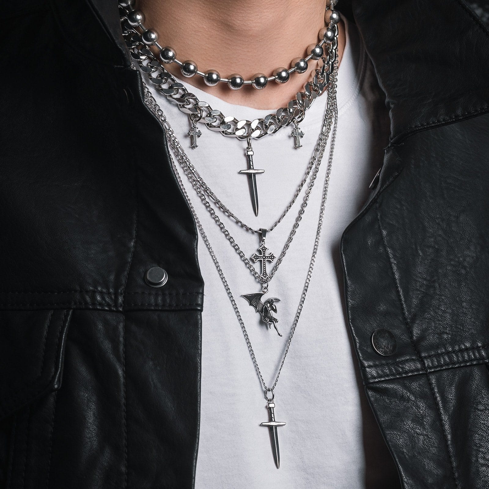 Dagger Pendant Necklace Accessories STATEMENT 