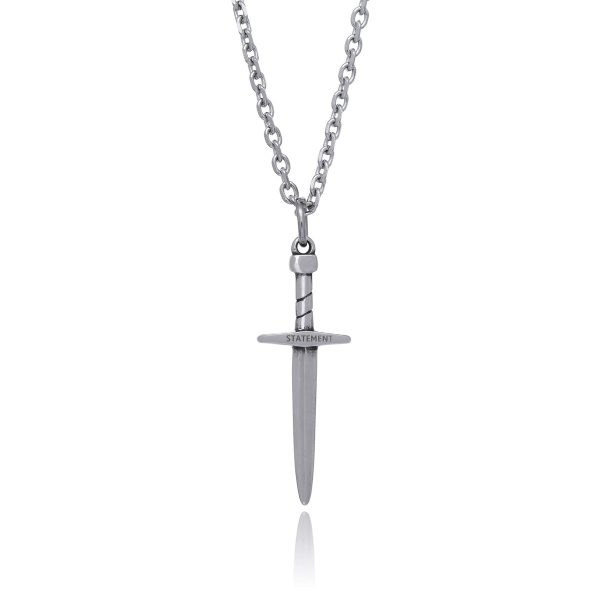 Dagger Pendant Silver Necklace Chain For Men By Statement_02
