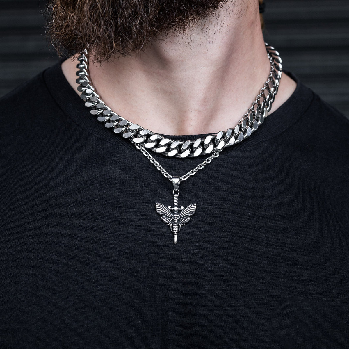 Death&#39;s Head Moth Necklace Pendant By Statement Collective