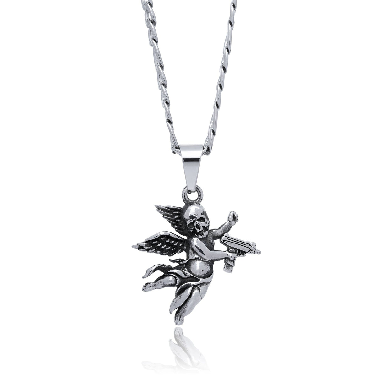 Death&#39;s Cupid Cherub Pendant Necklace Chain By Statement_02