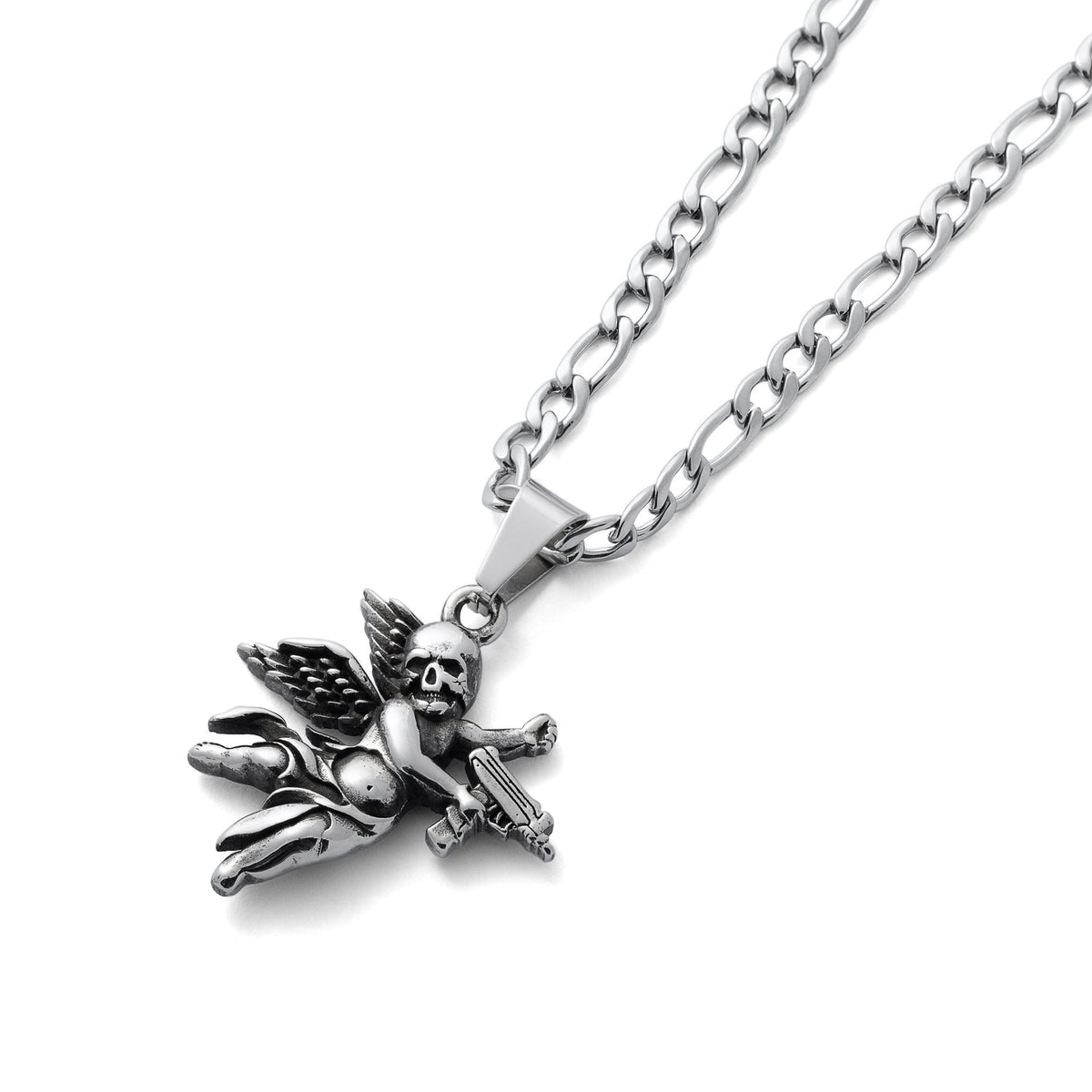 Death&#39;s Cupid Cherub Pendant Necklace Chain By Statement_01