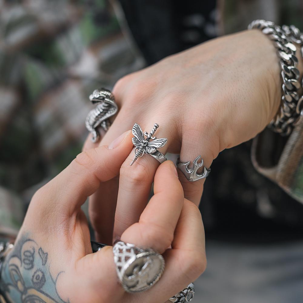 Death's Head Moth Streetwear Rings Statement Collective