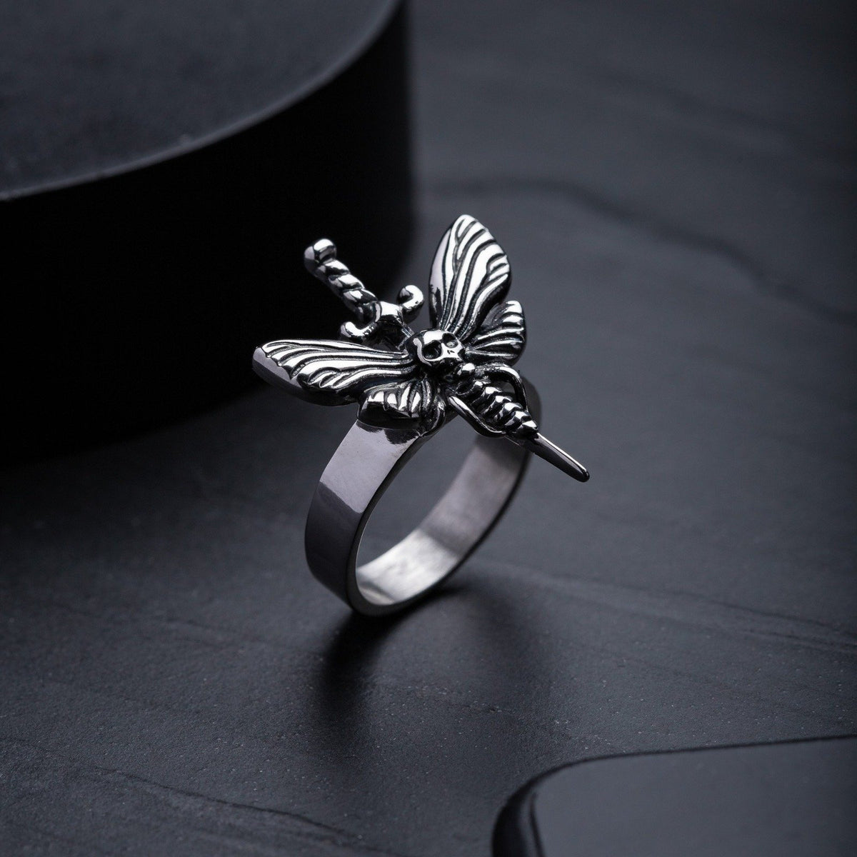 Death&#39;s Head Moth Ring PHYSICAL STATEMENT 
