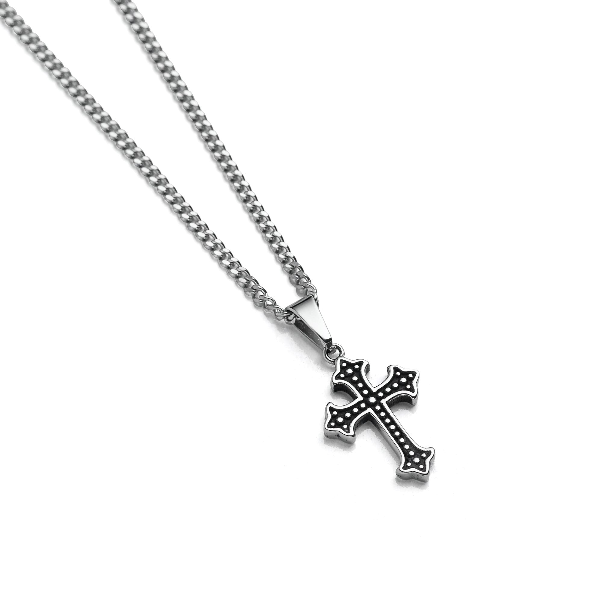 French Cross Pendant Necklace by Statement Collective_01