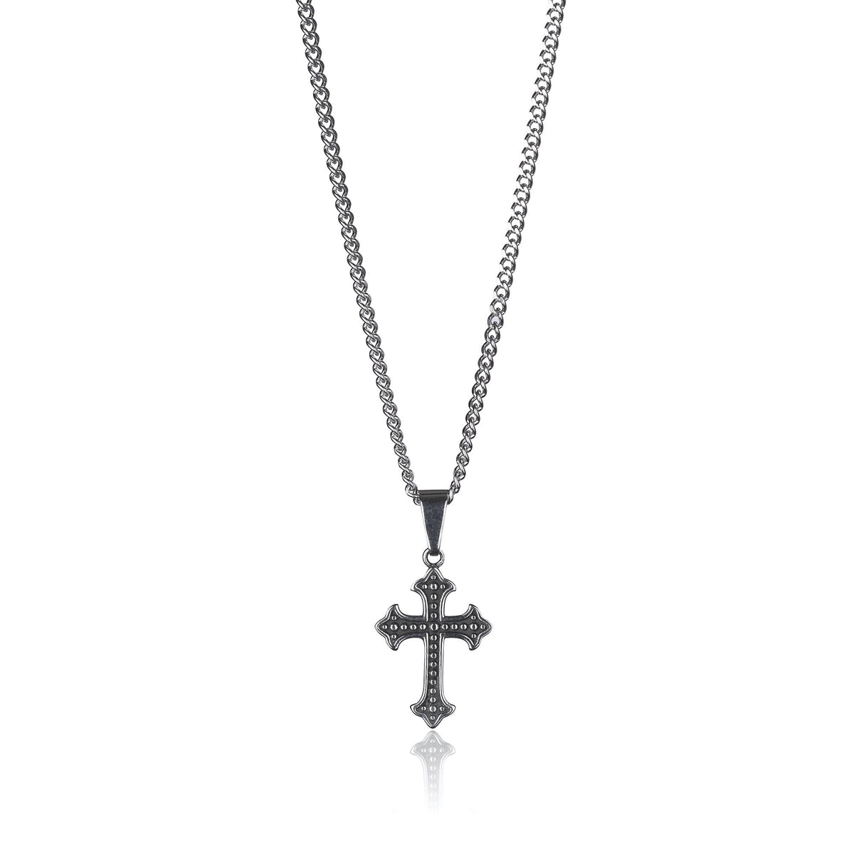 French Cross Pendant Necklace by Statement Collective_02