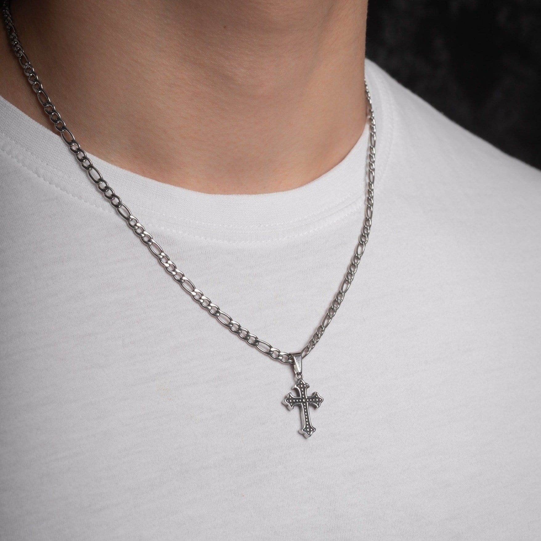 French Cross Pendant Necklace by Statement Collective_06