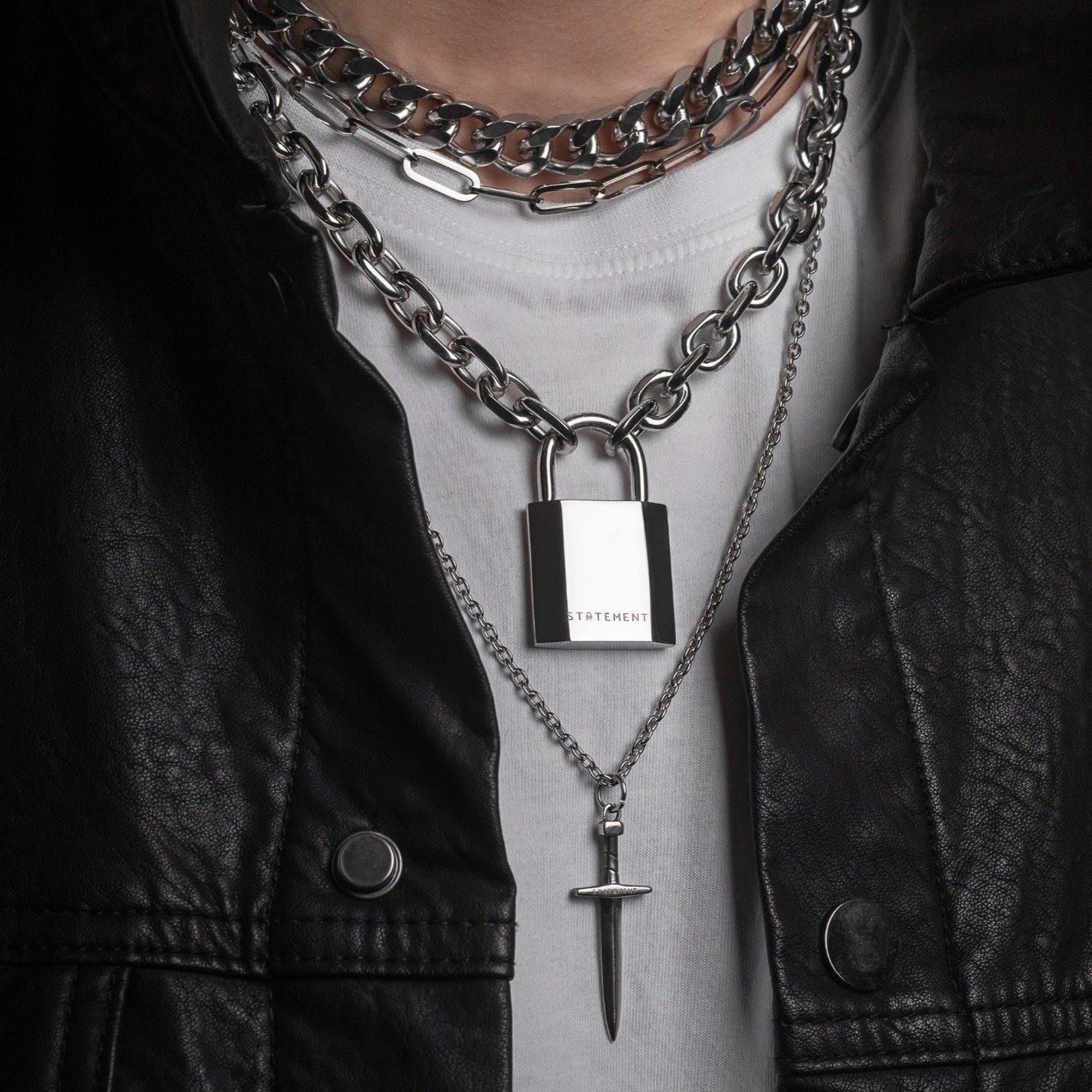 Handle With Care Mens Necklace Stack by Statement_02
